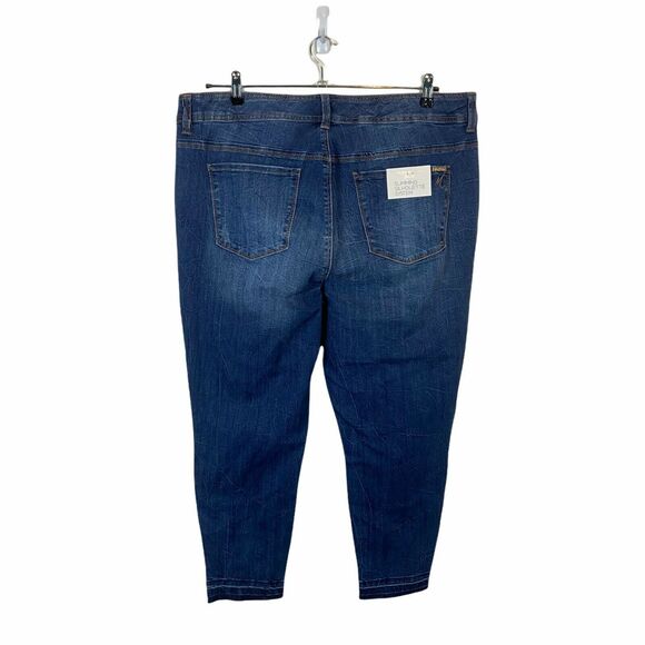 Melissa Mccarthy Seven 7 Skinny Jeans size 20 W Women's Blue Pencil Stretch - Picture 2 of 12